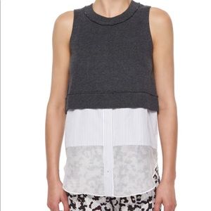 NWT Derek Lam Sleeveless Layered Jersey Tank
